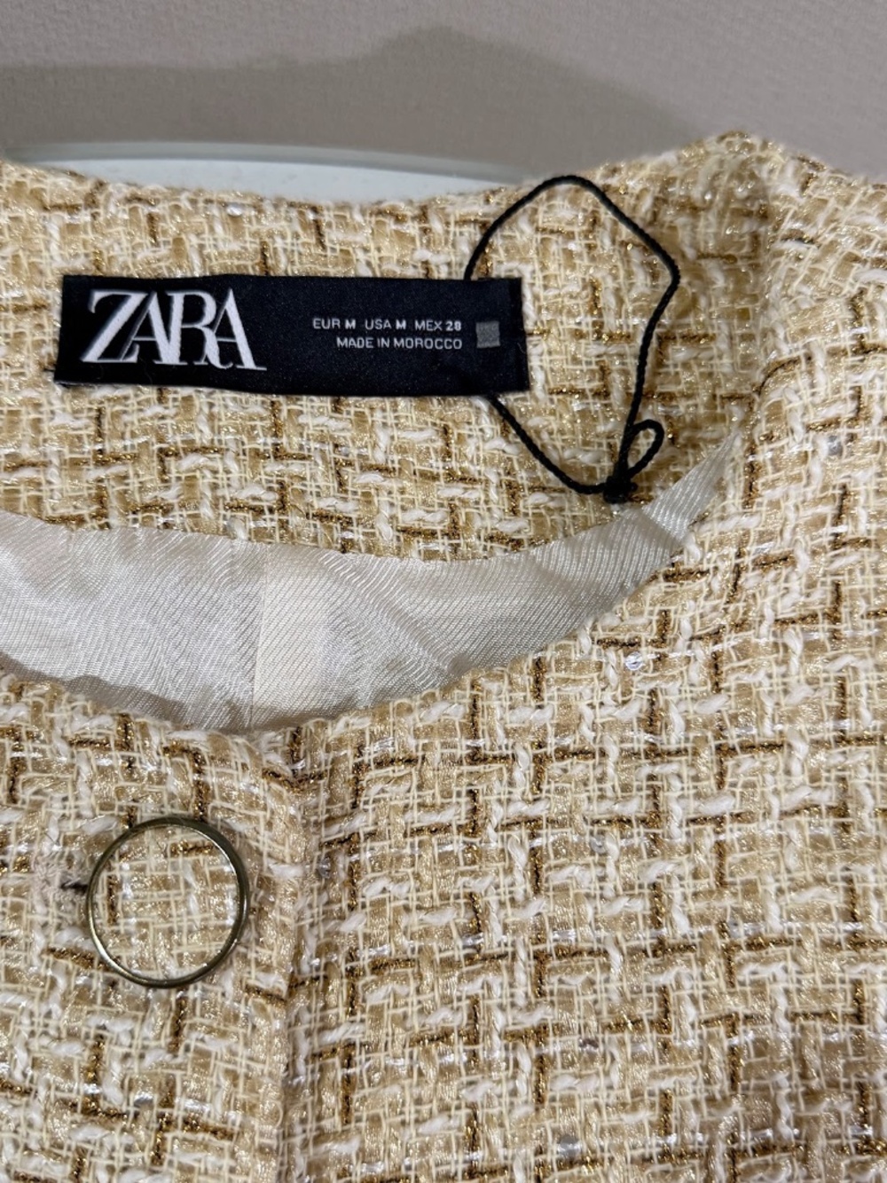 Zara Women's Textured Tweed Waist Coat Belt Long Vest Size M Blogger Fav - Picture 5 of 8